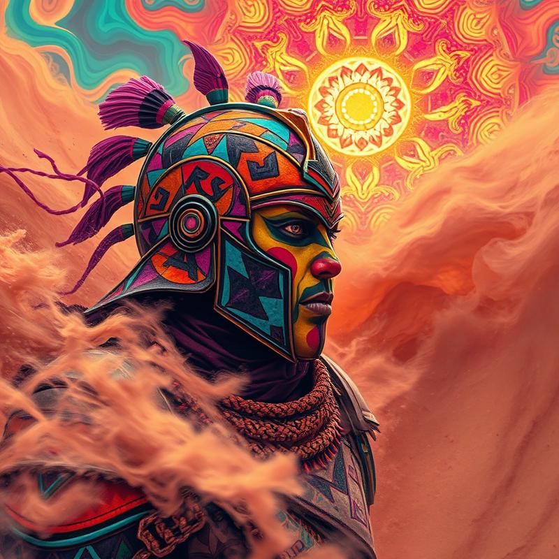 psychedelic style AI art
