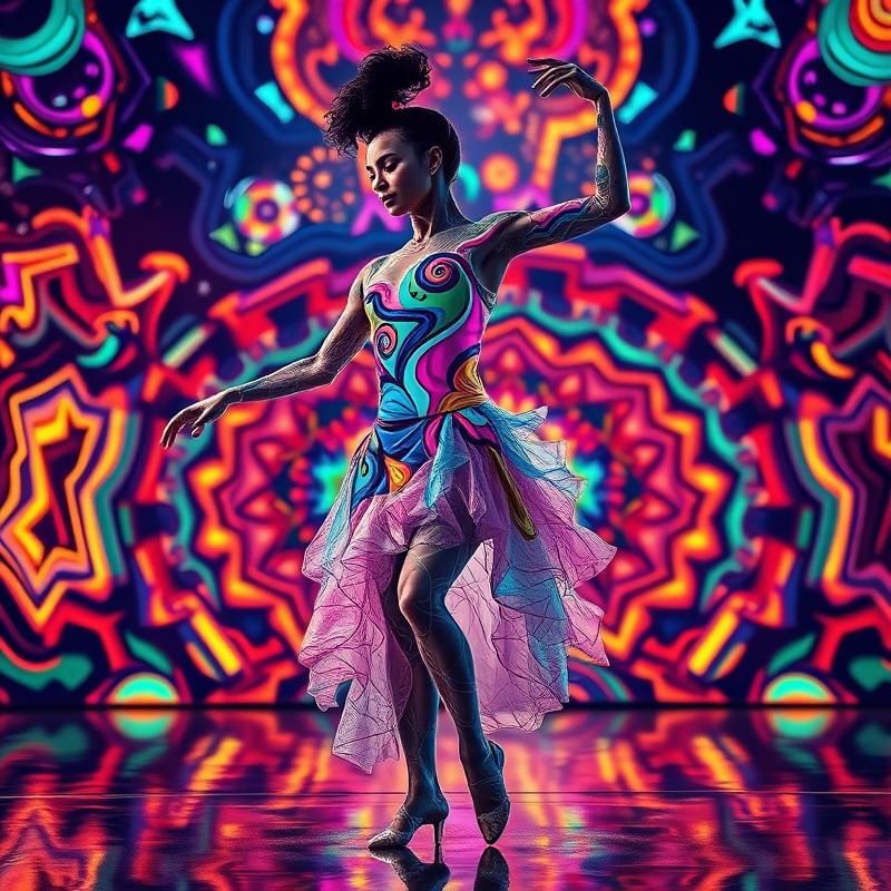 psychedelic style AI art