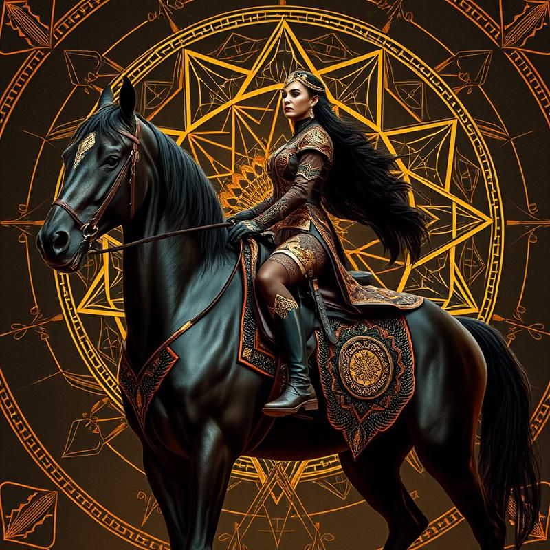 sacred geometry style AI art