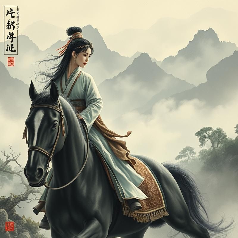 chinese painting style AI art