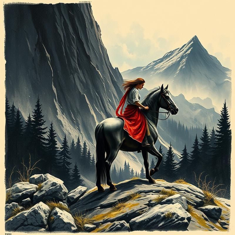 lithograph style AI art
