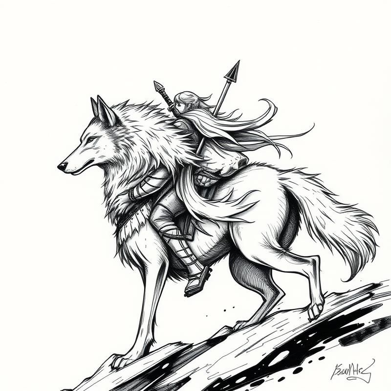 ink drawing style AI art