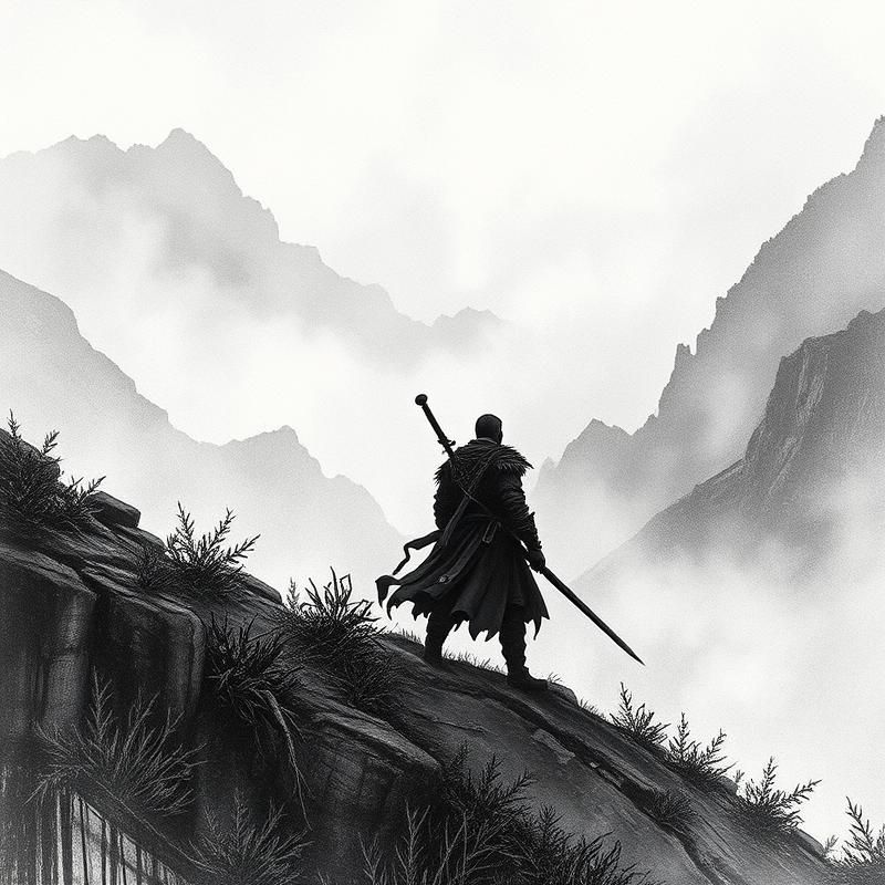 cross-hatching style AI art
