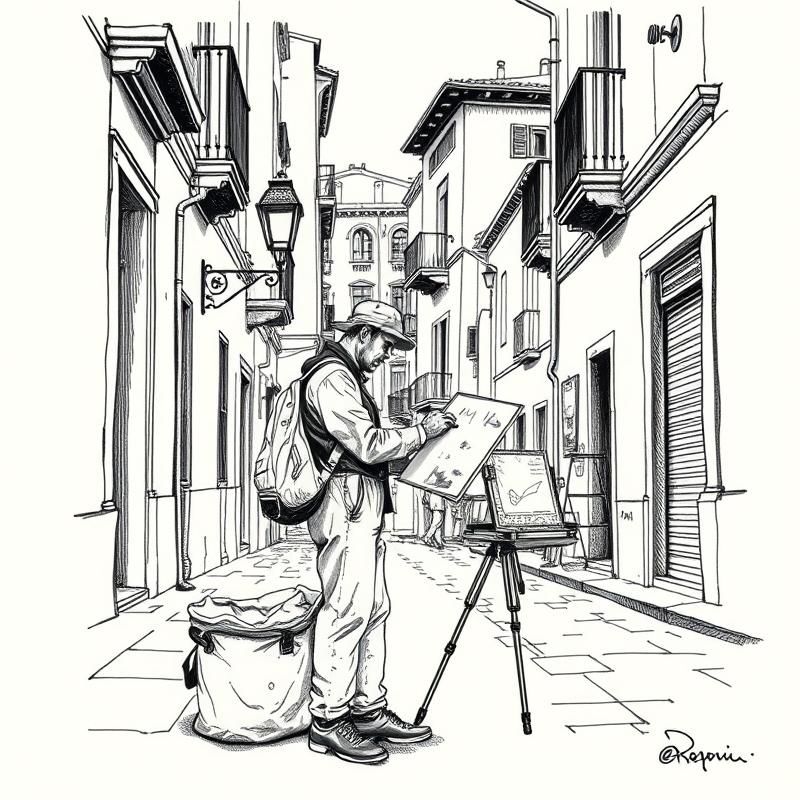 ink drawing style AI art