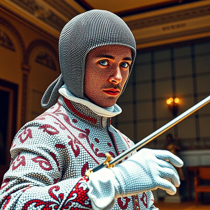 pointillism style AI art