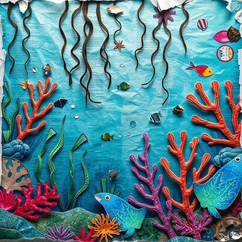 collage style AI art