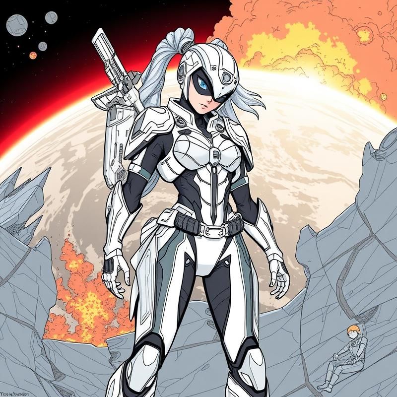 line art style AI art