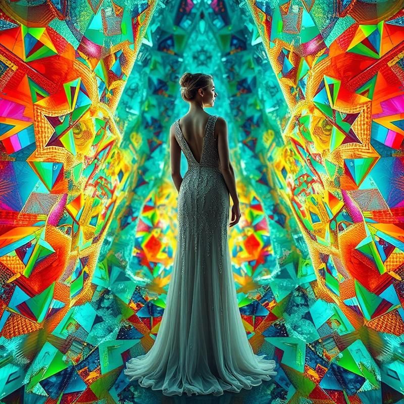 geometric style AI art