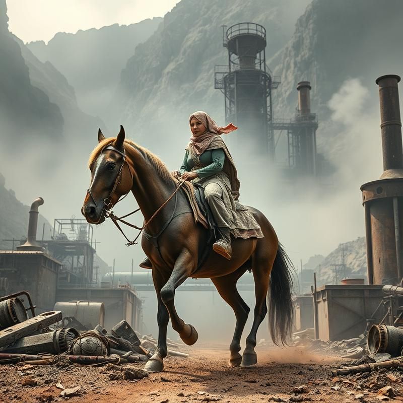 industrial style AI art