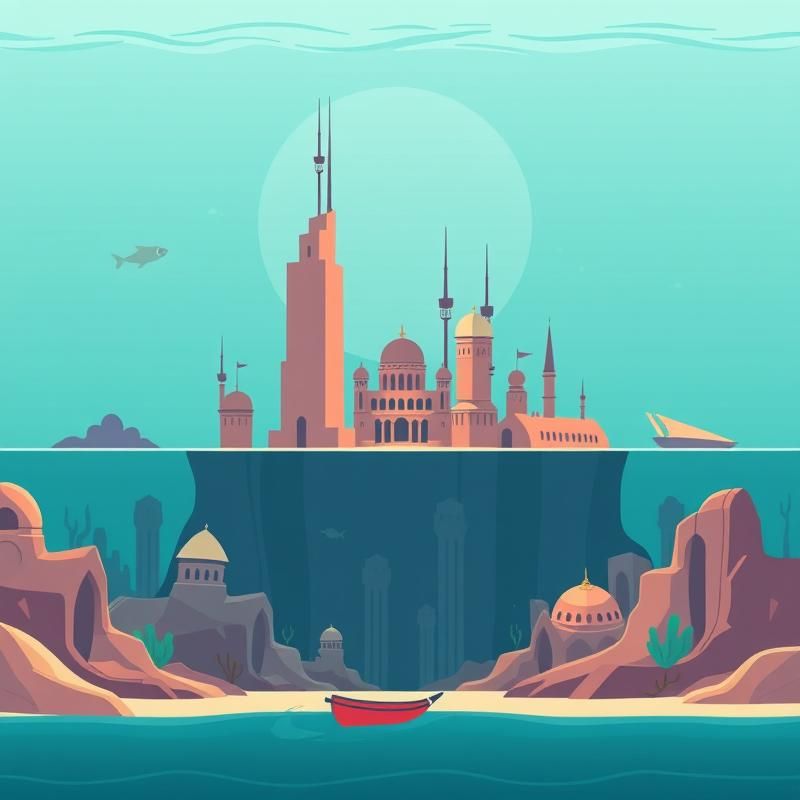 flat design style AI art