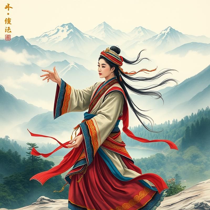 chinese painting style AI art