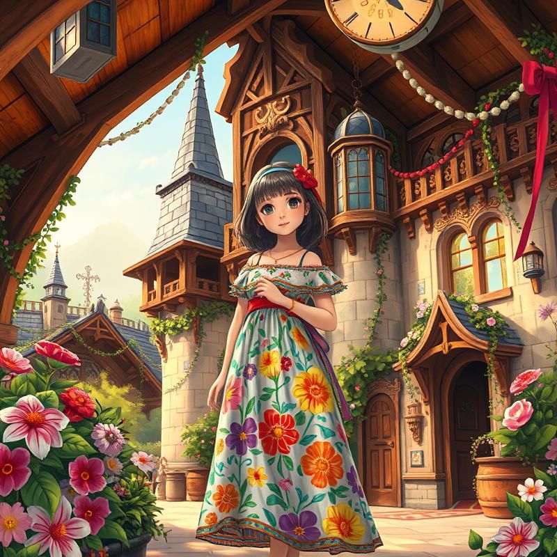folk art style AI art