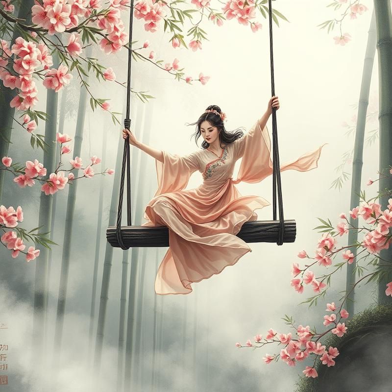 chinese painting style AI art