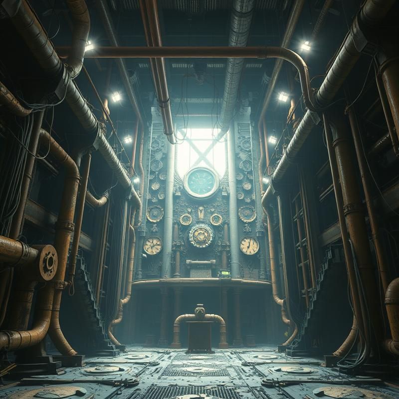 industrial style AI art