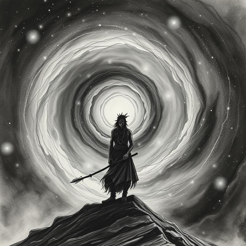 charcoal drawing style AI art