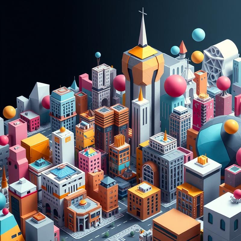 geometric style AI art