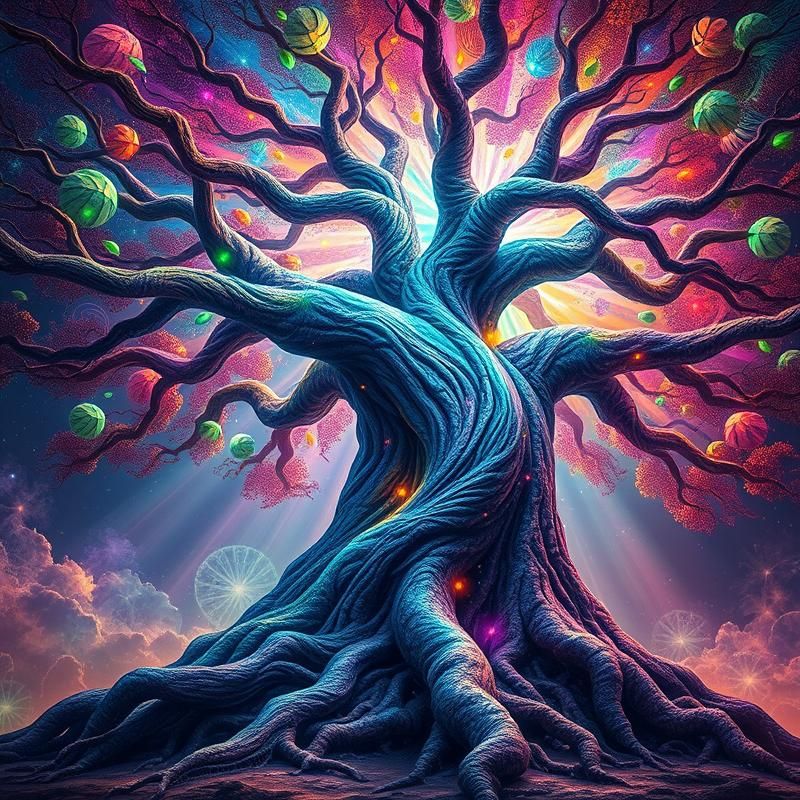 psychedelic style AI art
