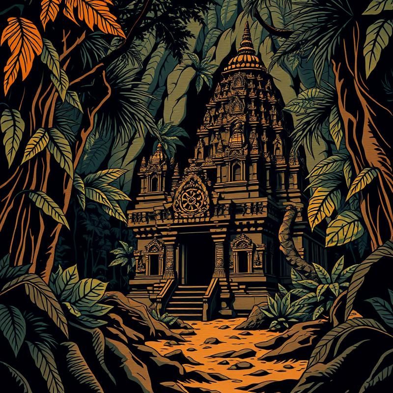 woodcut style AI art