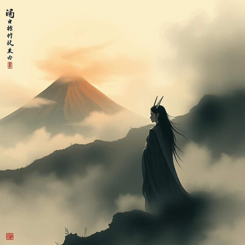 chinese painting style AI art