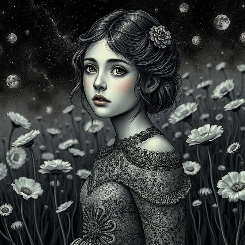 etching style AI art