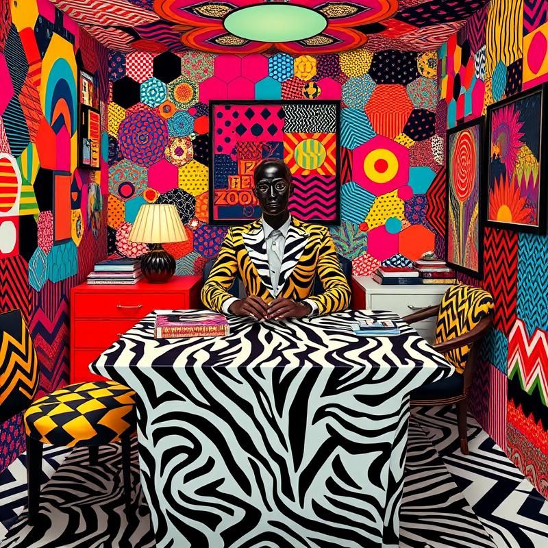 memphis design style AI art