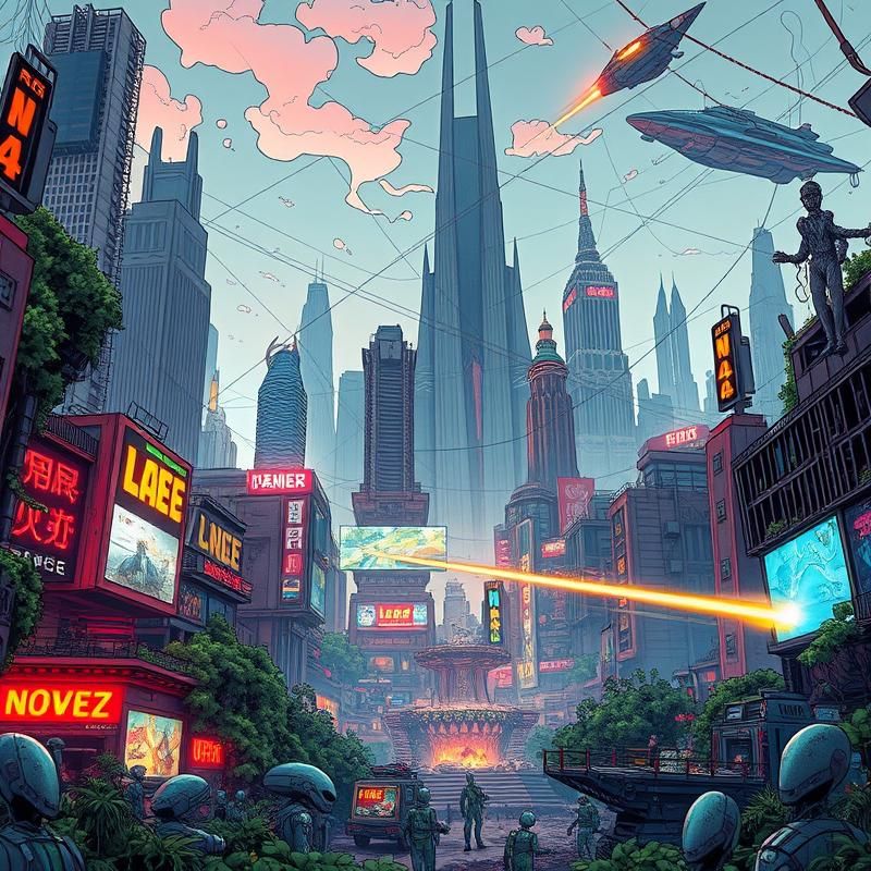 comic book style AI art