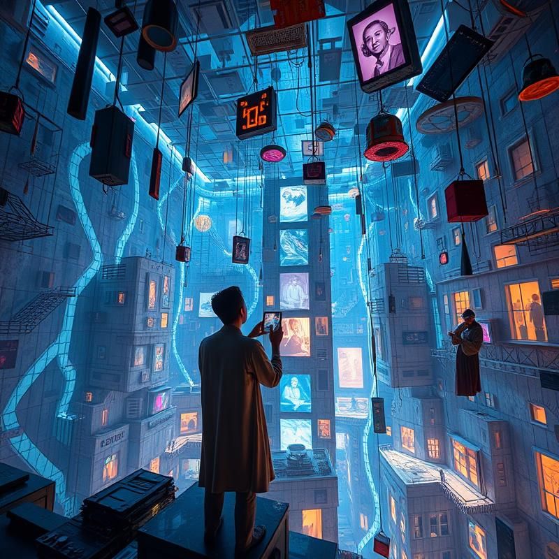 installation art style AI art