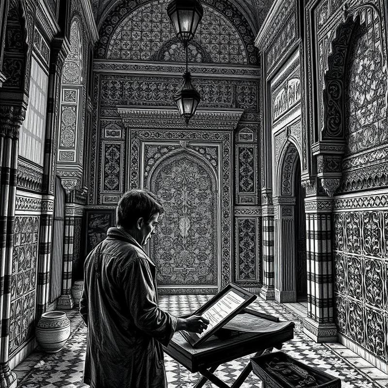 cross-hatching style AI art