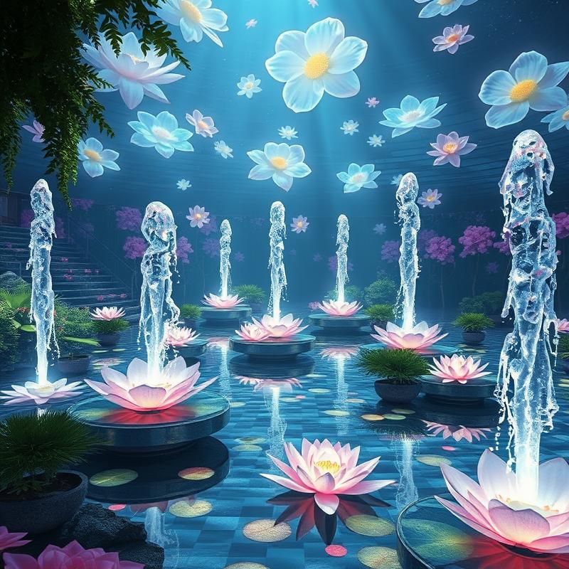 holographic style AI art
