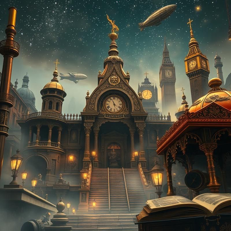 steampunk style AI art