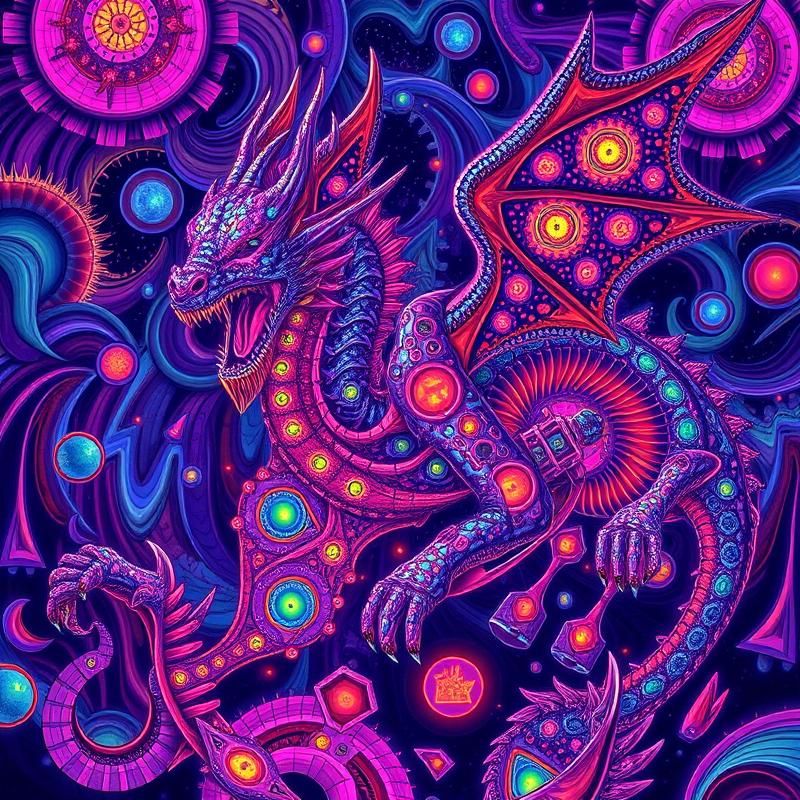 psychedelic style AI art