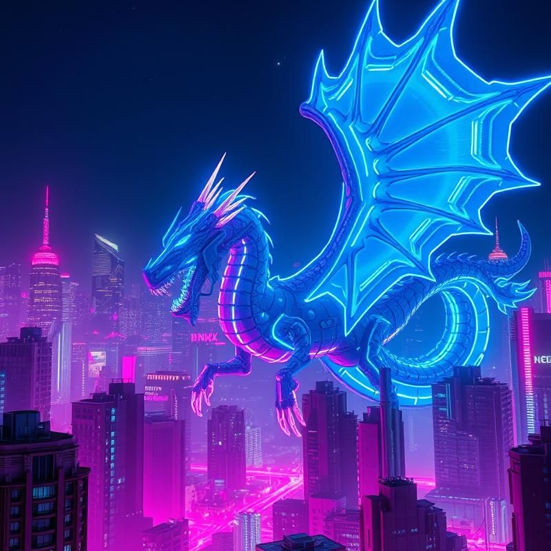 neon art style AI art