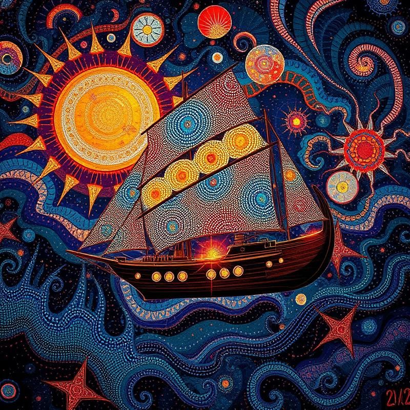 aboriginal art style AI art