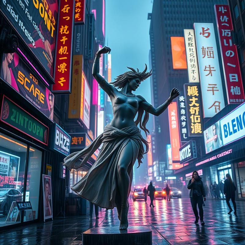 cyberpunk style AI art