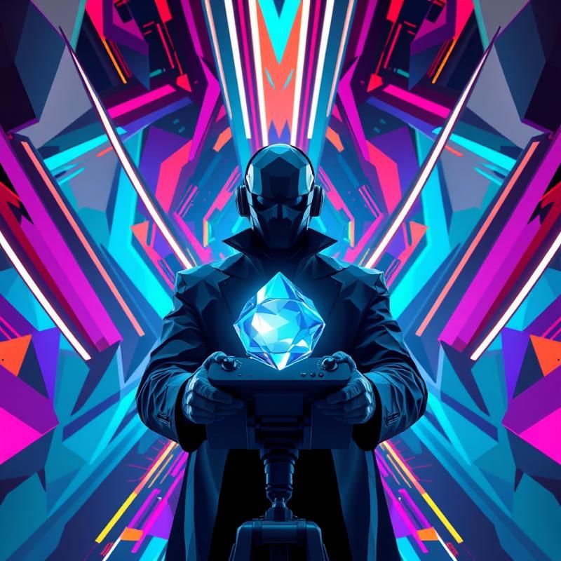 geometric style AI art