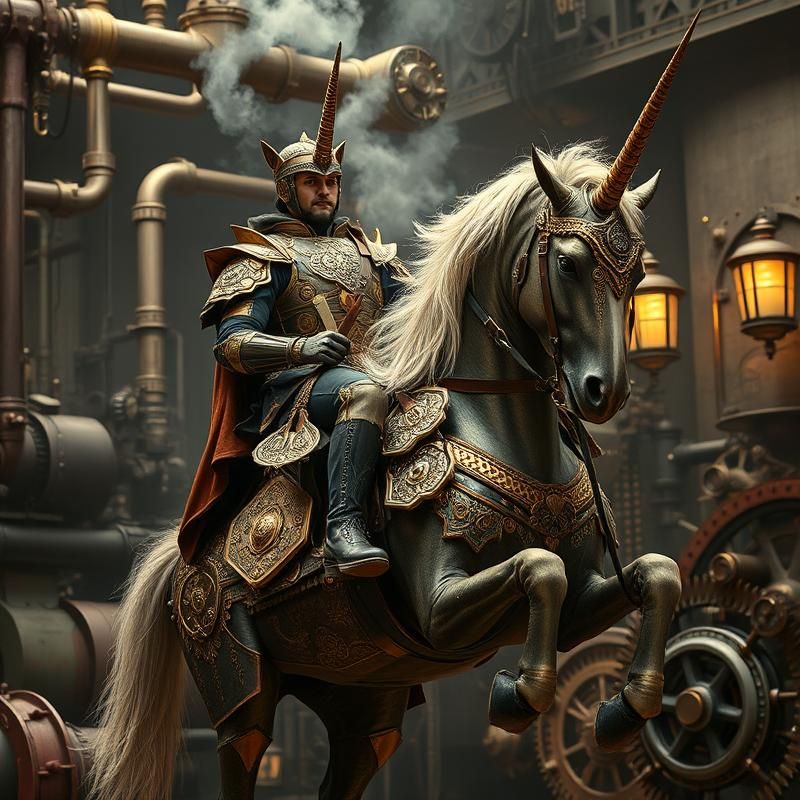 steampunk style AI art