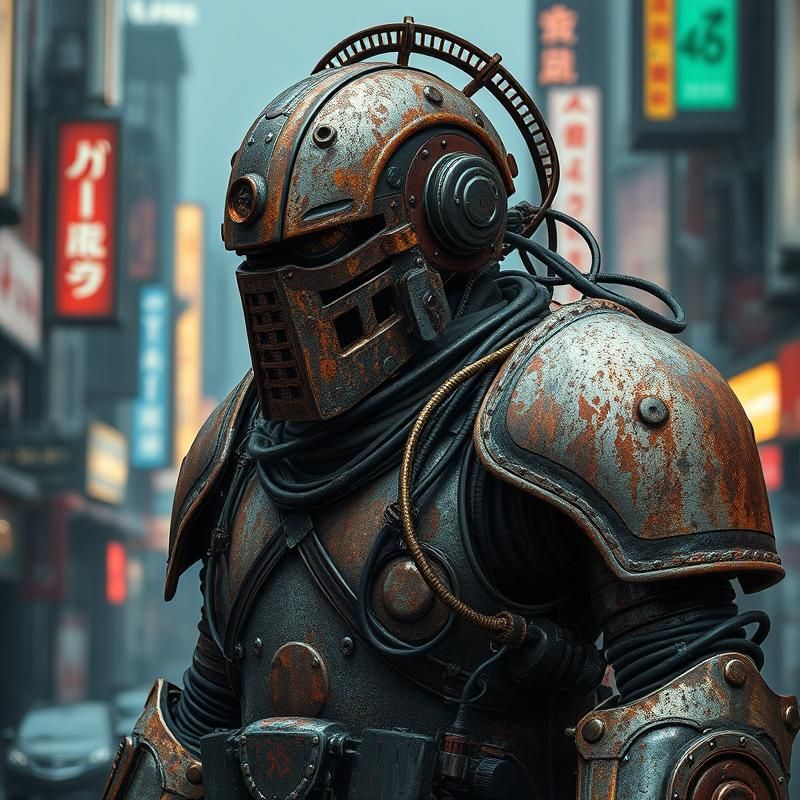 industrial style AI art