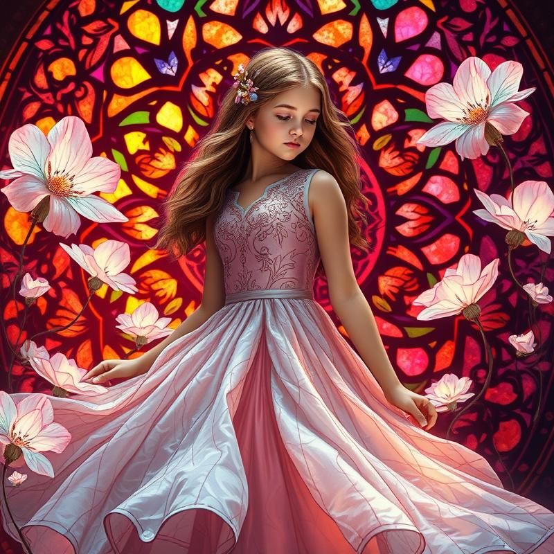 stained glass style AI art