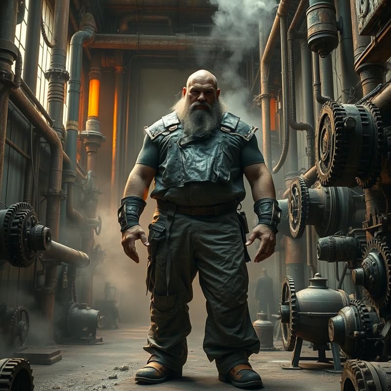 industrial style AI art