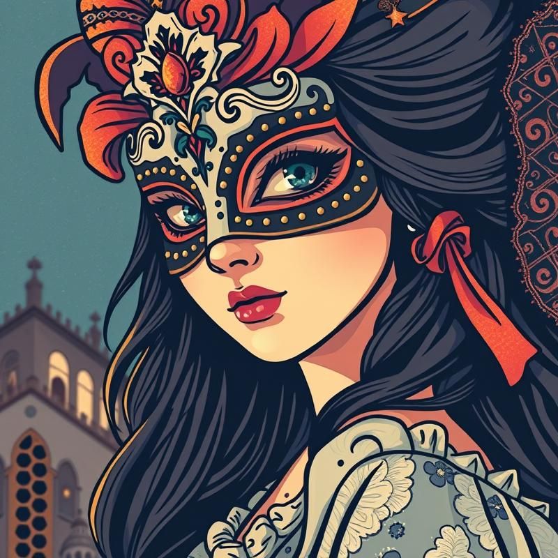 lithograph style AI art