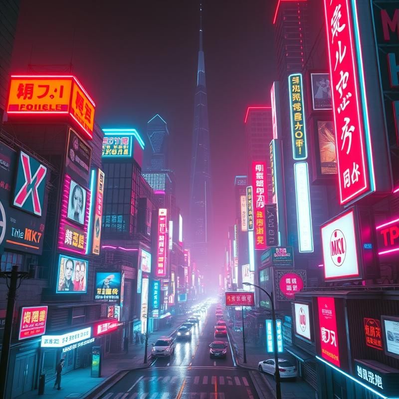 synthwave style AI art