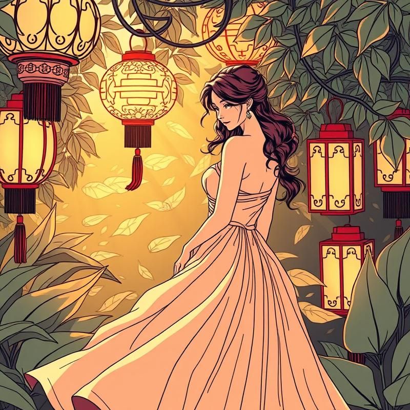 line art style AI art