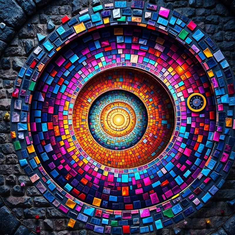 mosaic style AI art