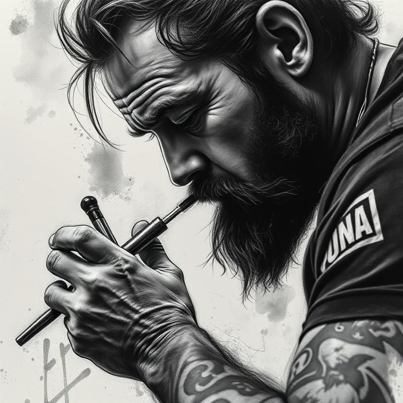 charcoal drawing style AI art