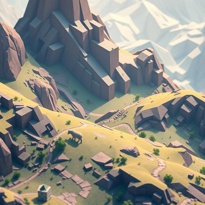 isometric style AI art