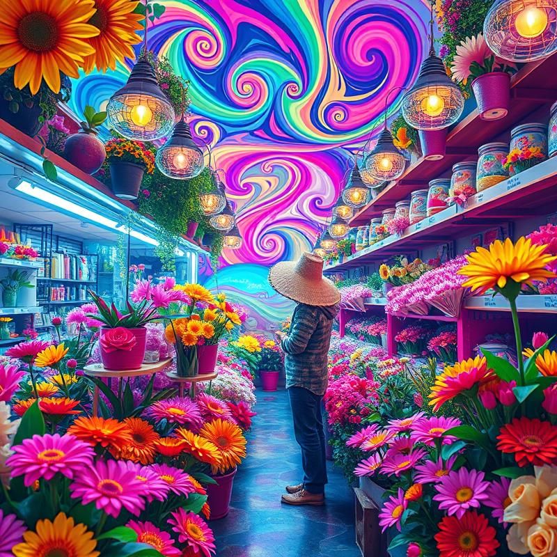 psychedelic style AI art