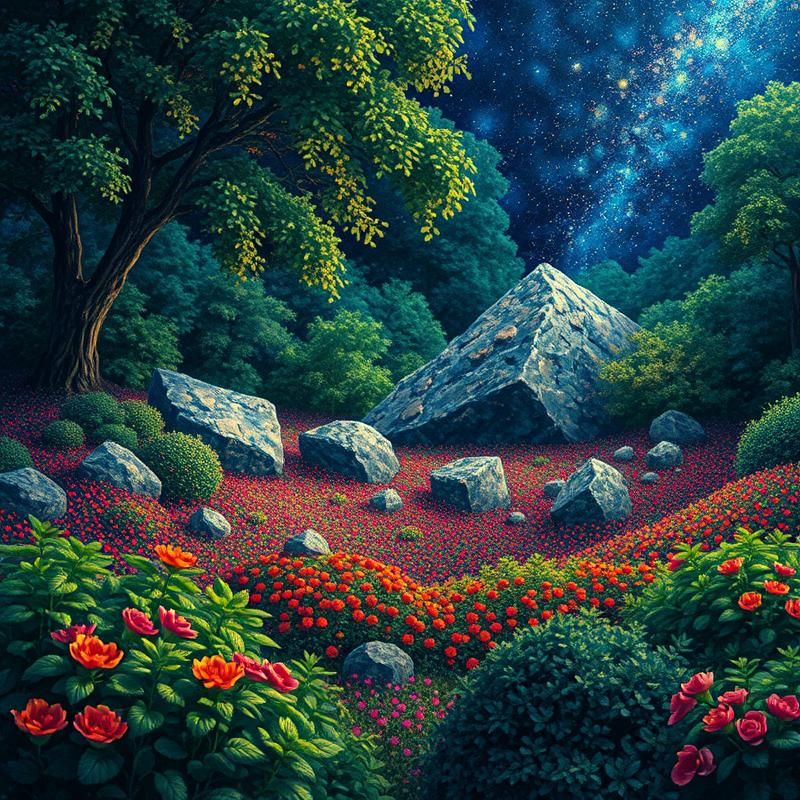 pointillism style AI art