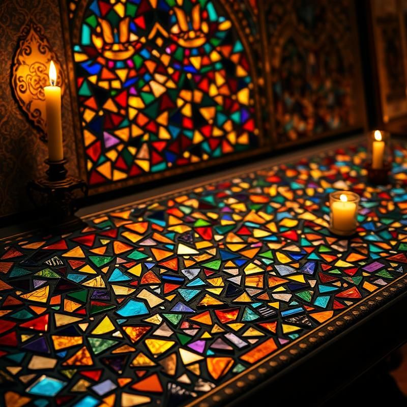 stained glass style AI art