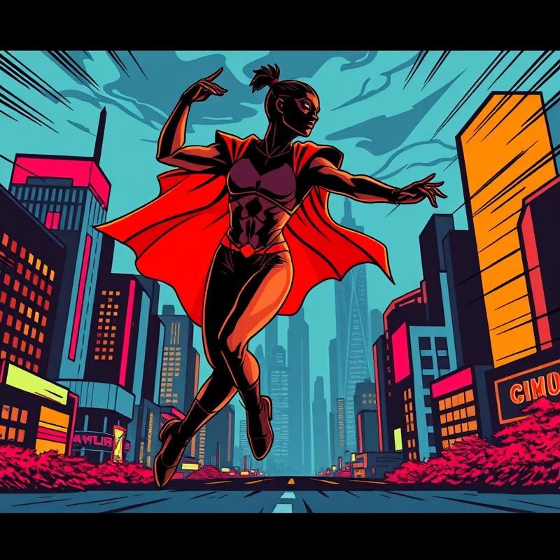 comic book style AI art