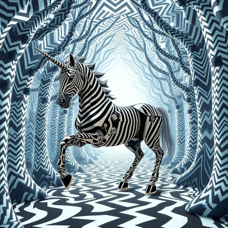 op art style AI art